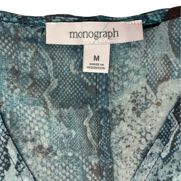 EUC Monograph Snakeskin Print Semi-Sheer Swimsuit Coverup - Picture 9 of 11